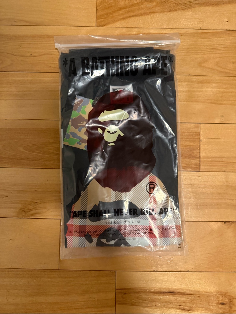 Bape x Burberry tee size medium